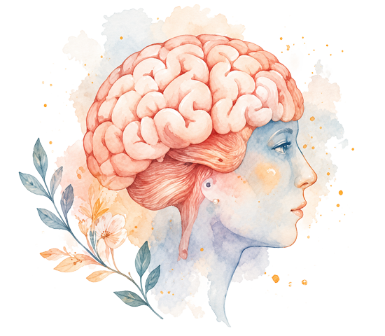 Illustration aquarelle symbolisant le Trouble Déficit de l'Attention avec ou sans Hyperactivité chez l'enfant