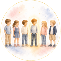 prevalence-TDAH Icône aquarelle illustrant la prévalence du TDAH chez l'enfant